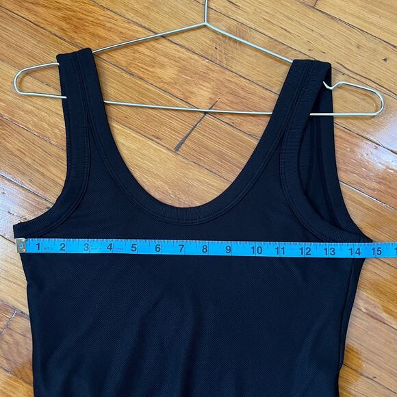 Alexander Wang x Uniqlo Heattech Black Ribbed Scoop Back Thong Bodysuit Size M - Picture 10 of 10